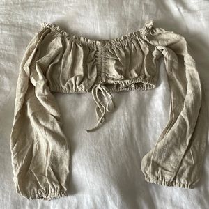 Long sleeve bra top